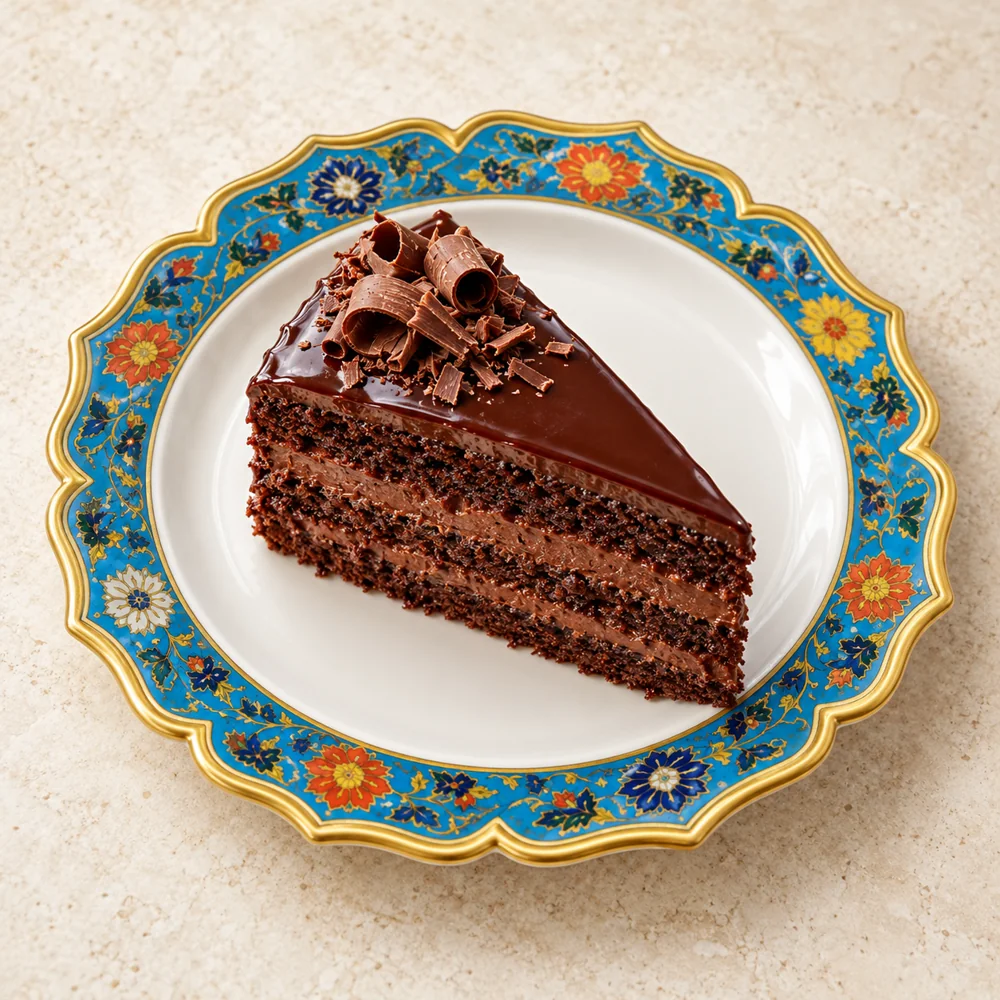 Chocolate Glazed Cake (Slice)